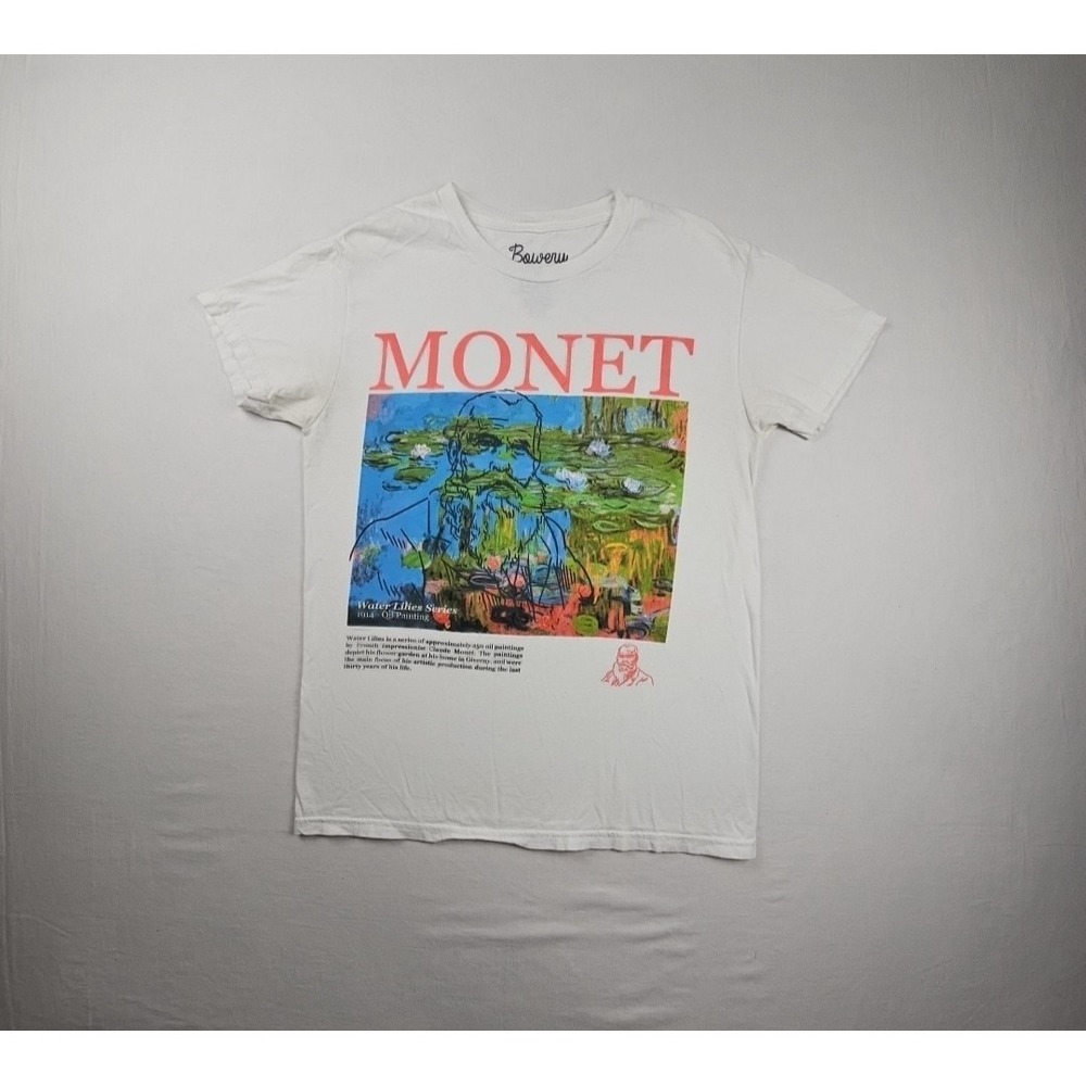 Bowery Supply Co. Monet Water Lilies Graphic Tee 100% Cotton Size Small - Picture 10 of 11